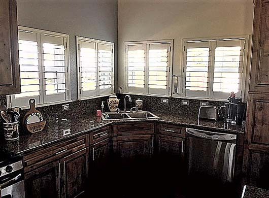 Heritance® Hardwood Shutters in Kitchen